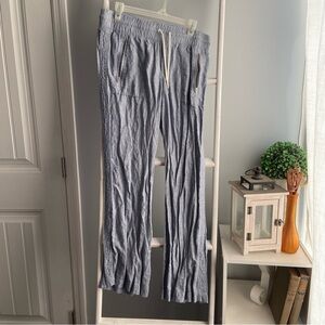 Athleta Light Blue Wide-Leg Joggers